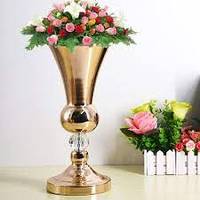 Grand Vase à fleurs en aluminium fait à la main de luxe décoration de maison contemporain élégant Vases à fleurs en métal pour la maison et le bureau prix d'usine