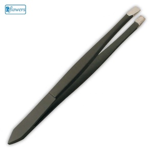 Pinzas para recoger seis flores (pinzas para cejas) de acero inoxidable cuadradas, hechas a mano, ligeras, duraderas, estilo clásico, cómodas - Product Image 1
