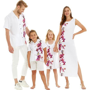 Conjunto de ropa ligera a juego para vacaciones familiares en zonas tropicales, perfecto para viajes a la playa, cruceros y aventuras familiares - Product Image 1