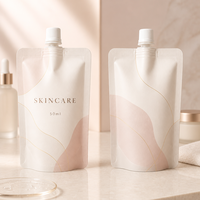 Pochettes souples personnalisées avec bec verseur 50ml 100ml 200ml pour produits cosmétiques et soins de la peau, rechargeables
