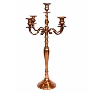 TABLE RELIGIEUSE DÉCORATION EN MÉTAL 7 BOUGIE JUIF BÂTON OR MÉTAL VINTAGE DÉCOR BOUGEOIR MODERNE BOUGEOIR - Product Image 2
