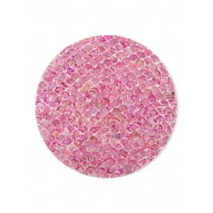 แผ่นรองจานสีชมพูทำจากมุกธรรมชาติที่เป็นมิตรต่อสิ่งแวดล้อม สนับสนุนการใช้ชีวิตอย่างยั่งยืนในบ้าน จากประเทศเวียดนาม - Product Image 1