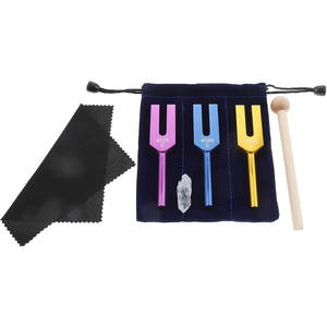 Angel Tuning Forks Set - 4096 Hz, 4160 Hz, 4225 Hz for <b>Musical</b> Instrument, with Silicone hammer and Soft Storage <b>Bag</b>, Colored - Product Image 1