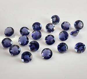 Iolite naturelle ronde de 1,25 mm à facettes - Iolite ronde à facettes en vrac - Product Image 1