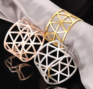 Colección de Anillos para Servilletas Geométricos Hechos a Mano, Decoración Moderna para Mesa, Anillos para Servilletas - Product Image 5