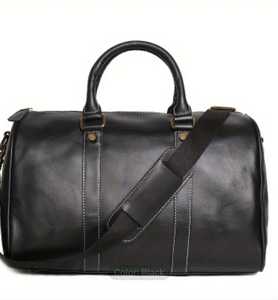 Gran capacidad de alta calidad de cuero genuino de viaje hombro Duffle viaje Weekender equipaje - Product Image 5
