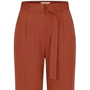 Pantalones de Trabajo Casuales de Oficina para Mujer, Cierre con Cordón, Secado Rápido, Transpirables, de Lona, Frente Plano, 100% Algodón, Cintura Media - Product Image 2