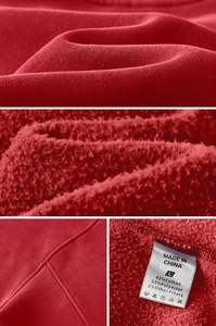 Sudadera corta de lana para mujer, cuello alto, cremallera holgada, pantalones para correr, conjunto de chaqueta frontal de algodón 100% grueso y cálido hecho en Pakistán - Product Image 4