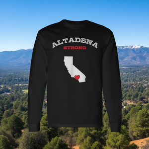Altadena Strong Long Sleeve T-Shirt California <b>Map</b> Heart Design - Product Image 3