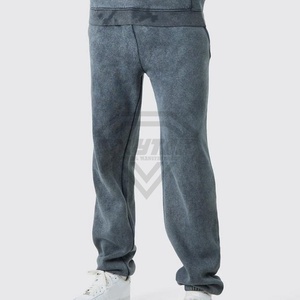 Chándal de invierno de 100% algodón ecológico de alta calidad para hombre, patrón sólido de lavado ácido de talla grande, fabricación OEM para venta al por mayor - Product Image 4