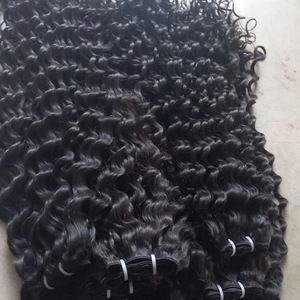Extensions indiennes bouclées, qualité Remy, haute qualité, vague lâche, volume naturel, extrémités doublement tirées, tissage, prix de vente de l'exportateur - Product Image 2