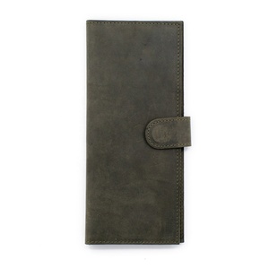 กระเป๋าสตางค์หนังม้าบ้าสีน้ำตาลสีกากีซินนามอนสำหรับผู้หญิงของขวัญส่วนตัวเปิด LSW-0011ยาวไม่เหมือนใคร - Product Image 5