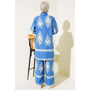 ชุดเซ็ต2ชิ้นผ้าวิสคอสลายพื้นเมืองสีน้ำเงิน - Product Image 4