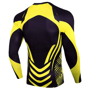 Mangas largas para hombre con ropa de compresión de secado rápido Sublimación Gimnasio Estilo deportivo Material de tela Rash Guard - Product Image 2