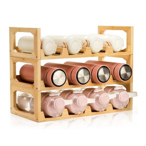 Multifunctional Double Tier Metal Wine <b>Bottle</b> Caddy Organizer - Product Image 1