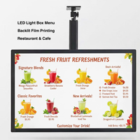 Film rétroéclairé imprimé UV pour affichage de menu LED