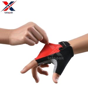 Guantes de fitness de medio dedo Material de poliéster Absorbe la humedad Transpirable Correa de muñeca ajustable Tirar de Deportes de levantamiento de pesas - Product Image 3