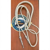 Aiguillette Tactique Rouge Doré de Cérémonie Haute Qualité 100% Polyester Double Tressée Écologique Cordon d'Épaule d'Uniforme avec Aglet
