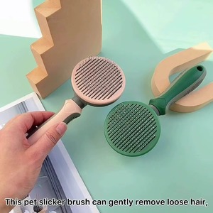 Commercio all'ingrosso della fabbrica sei colori pettine per peli di animali domestici autopulente per animali domestici in acciaio inossidabile pettine per capelli - Product Image 5