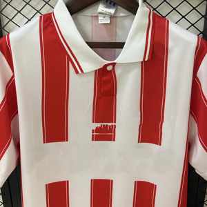 เสื้อฟุตบอล9495ย้อนยุคการออกแบบบ้านเสื้อฟุตบอลสีแดงลายทาง - Product Image 2