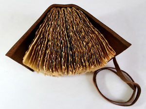 Hojas sin forro en blanco con bordes naturales de aspecto vintage con cuerdas de cuero decorativas con costuras en la columna vertebral diario de cuero - Product Image 4