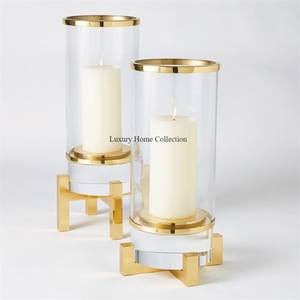 Ensemble de 3 bougeoirs décoratifs en métal design de feuilles faits à la main, pot et support de bougie et de cire de table d'aspect fantaisie - Product Image 2