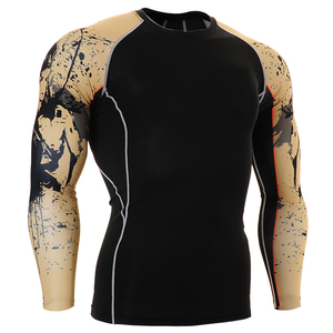 Offre Spéciale Adultes Hommes Manches Longues Compression Chemises Spandex Polyester Fait Hommes Combat Formation Rash Guard - Product Image 4