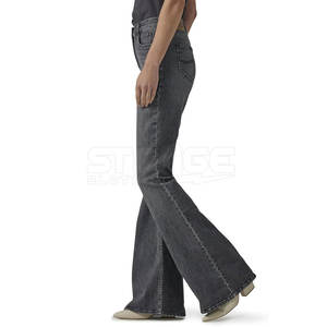 Pantalon en jean pour femme de qualité supérieure, décontracté, uni, avec tissu 100% coton, écologique et respirant pour un confort durable - Product Image 6