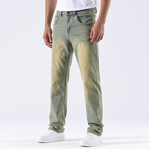 Pantalones Vaqueros de Lona Ligeros para Hombre, a la Moda, Cómodos, Holgados, de Corte Clásico, Duraderos, Informales, con Cordones - Product Image 4