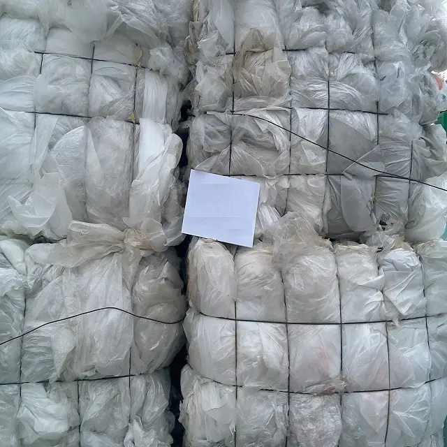 Grosir limbah bening daur ulang LDPE Film RollPlastic Scrap In Bales harga murah