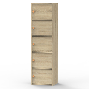 Wholesale Large 5-Layer Storage <b>Shelves</b> Sturdy Durable Wood Bamboo Construction Convenient Storage <b>for</b> Dining Home Office Low - Product Image 2