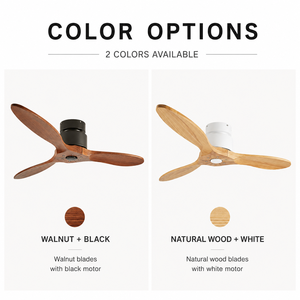 52 Inch Low Profile Wood <b>Ceiling</b> <b>Fan</b> No Light Flush Mount <b>with</b> <b>Remote</b> Reversible DC Motor for Living Room Bedroom - Product Image 6