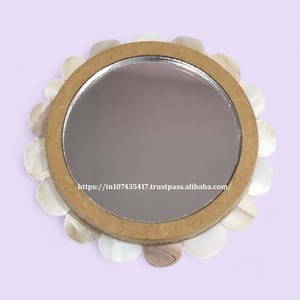 กระจกเปลือกหอยมุกสีขาวขัดเงาแฮนด์เมดสำหรับเป็นของขวัญแต่งงานและของตกแต่งบ้านพร้อมส่ง - Product Image 4