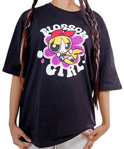 T-shirt à col rond en coton 100% pour femmes, design personnalisé avec logo, tendance et décontracté, épaules tombantes, vente en gros, fournisseur BD - Product Image 3