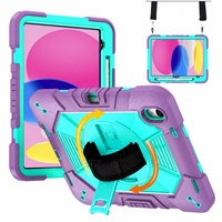 Coque antichoc intégrée avec protection anti-poussière pour iPad (A16) 11e génération 11 pouces 2025/10e génération 10,9 pouces, étui robuste antichoc avec support