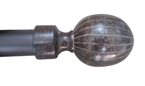 Juego de barra de cortina con cabeza esférica de Metal de 48-86 pulgadas, longitud ajustable, Material de hierro liso Industrial para decoración del hogar - Product Image 5