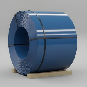 Bobine d'acier galvanisé prélaqué PPGI Z81-Z120, revêtement RAL-5012 bleu, grade GP250, épaisseur moyenne-dure, 0,5x1250mm, 120 GSM, norme BS - Product Image 4