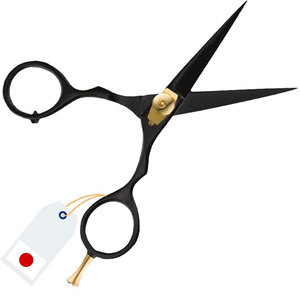 Venta directa de fábrica Tijeras de peluquero con estilo único Longitud regular Hoja afilada de acero inoxidable Mango de goma Fabricante OEM - Product Image 4