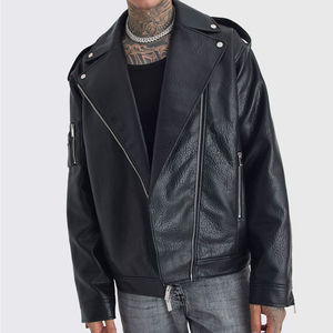 New Arrival Heavyweight Cow Skin <b>Shearling</b> Leather <b>Jacket</b> for <b>Men</b> Winter Season Proper Design Cheap Price Faux Fur Sheepskin - Product Image 5