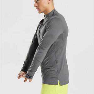 Camiseta Deportiva Nueva y Económica para Hombre, Ajustada, para Gimnasio y Running, con Media Cremallera, Transpirable, Antibacteriana, de Secado Rápido y Manga Larga - Product Image 4