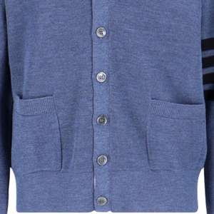 University High Quality OEM <b>Men</b> Sweater Custom Loose Mid-length <b>Knitted</b> Fashion Thick Knit Custom <b>Cardigan</b> Sweater - Product Image 6