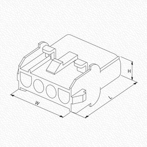 Connecteur de câblage rond blanc avec boîtier en nylon, contact en laiton, 4 broches, type femelle pour connexions électriques - Product Image 3