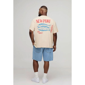 Logo personnalisé 300 gsm coton lavé à la cire t-shirt pour hommes coupe ample design streetwear vintage avec sérigraphie - Product Image 4