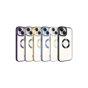 Coque en silicone argentée de luxe Netzy pour iPhone 15 SAFA Omega Series avec protection de l'appareil photo, fenêtre pour logo, silicone souple, élégante, compatible Ins 7 Plus - Product Image 2