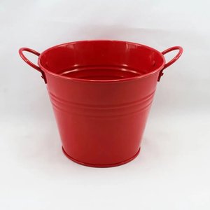 Seaux de seau en métal à la mode avec poignée couleur Orange pour salon décor de jardin jardinières seau multi-utilisable - Product Image 6