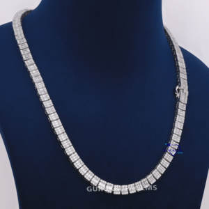 2025 nuevo diseño ilusión lujosa cadena de 12 MM 14Kt oro blanco sólido laboratorio cultivado collares de diamantes VVS claridad IGI certificado - Product Image 2