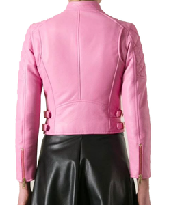 Chaqueta de cuero transpirable de nuevo diseño de invierno 2024 para damas recortada con cremallera y bolsillos interiores estilo moderno OEM disponible - Product Image 6