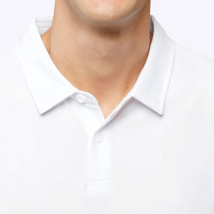 Polo de manga corta para hombre, camisetas con logotipo personalizado impreso de punto de algodón y poliéster, tela informal de rayas lisas transpirables altas 2025 - Product Image 4