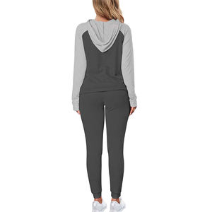 Haute qualité vêtements de sport Gym Fitness formation survêtements femmes deux pièces ensemble survêtement Jogging costume pour les femmes - Product Image 3
