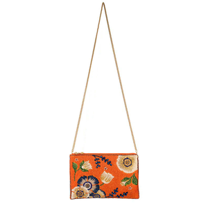 Preppy perlé été porte-monnaie pochette Vintage dame mode portefeuille broderie chaînes fleurs lettre décorations conception personnalisée - Product Image 3